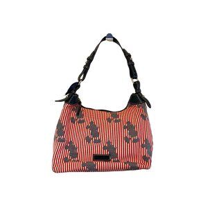 Dooney & Bourke Disney Parks Mickey Red & White Stripe Erica Hobo Bag Large Leat